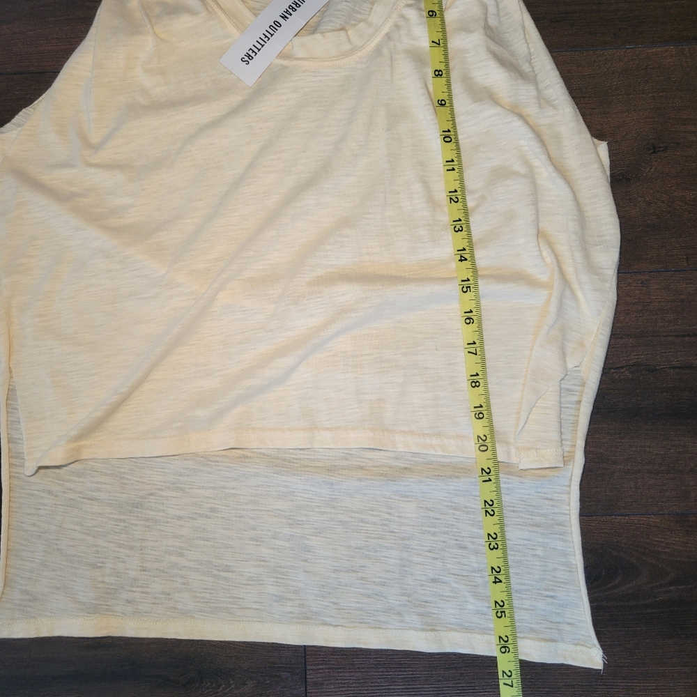 NWT Out From Under Urban Outfitters Sleeveless Hi-Lo Tank Womens SizeXS LtYellow - Picture 7 of 9